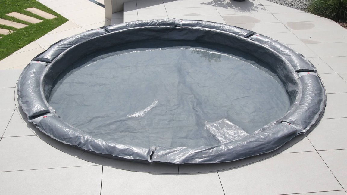 Winterabdeckung Für Pool 4x8 M (4,30x8,30 M) – Verstärkter Rand Mit Ösen, 650 G/m² PVC, Inkl. Spanngurte & Edelstahlschrauben, 10-15 Jahre Lebensdauer