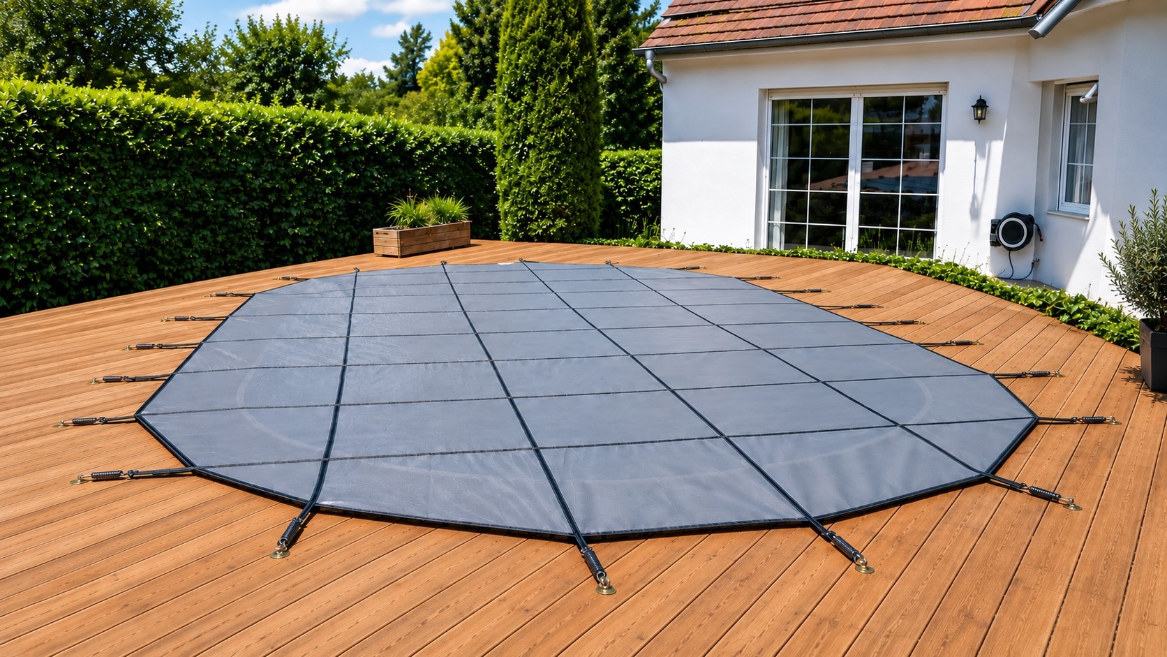 Sicherheitsnetz Holzbefestigung | happy-pool | pool, pools