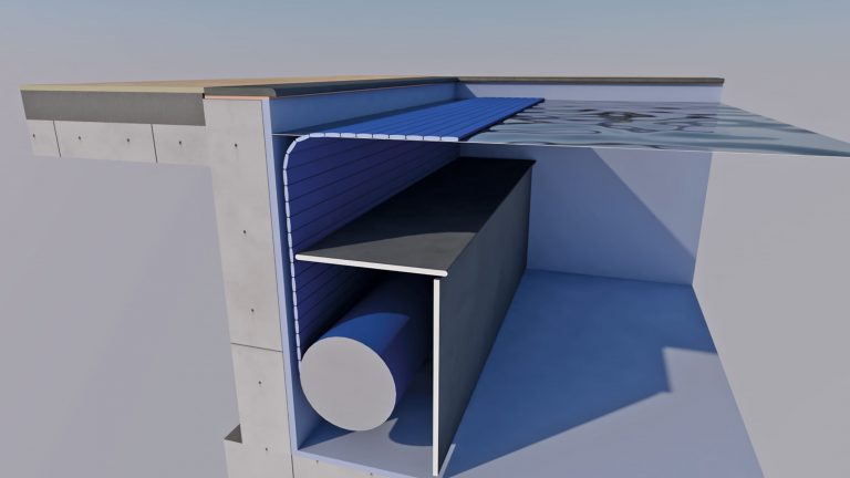 Aufrollernische Rollabdeckung Sitzbank