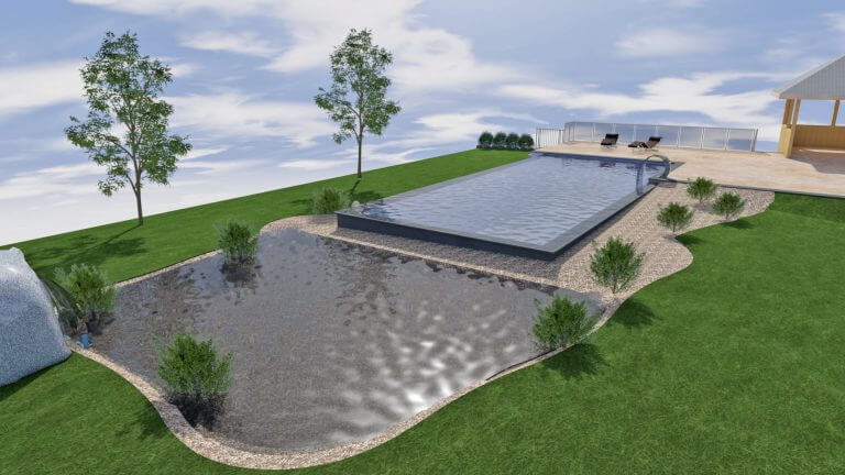 Beispiel für Pool-Planung in 3D-Ansicht