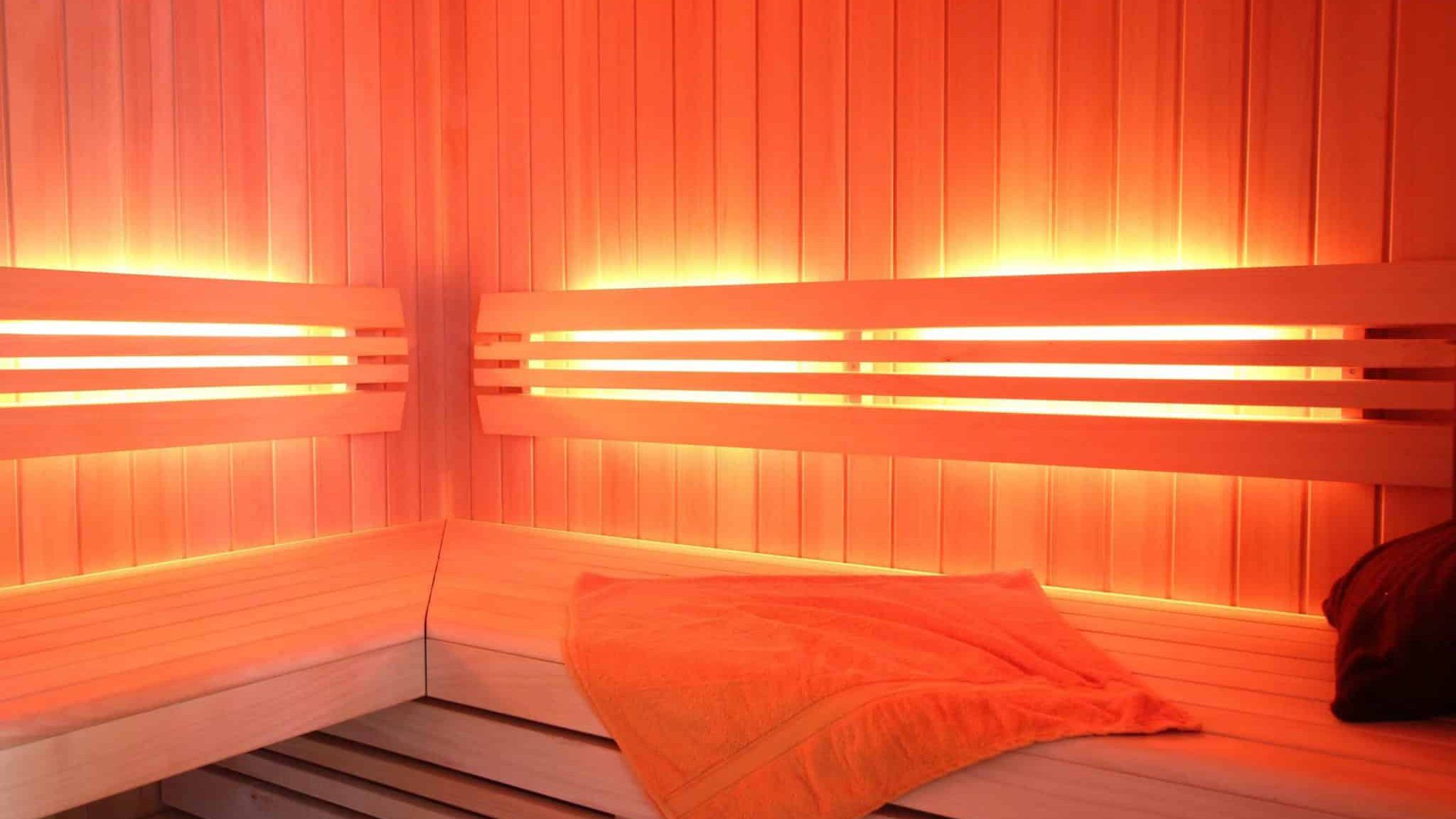 Innenansicht einer Sauna