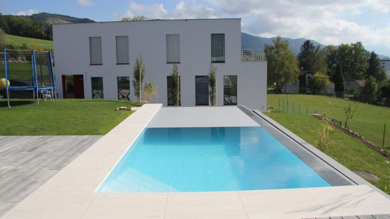Rechteckpool, Folie hellblau