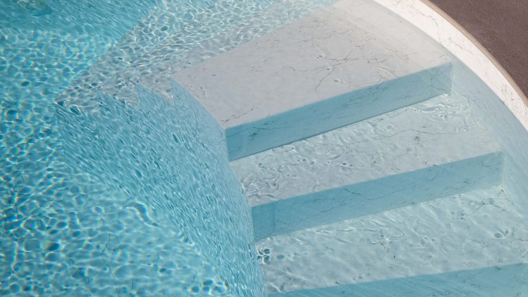 Rundpool, Folie Touch Vanity weiß, mit Einstiegstreppe