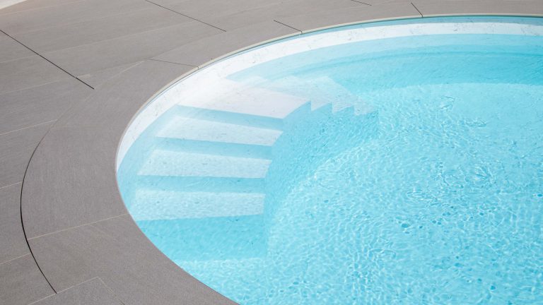 Rundpool, Folie Touch Vanity weiß, mit Einstiegstreppe