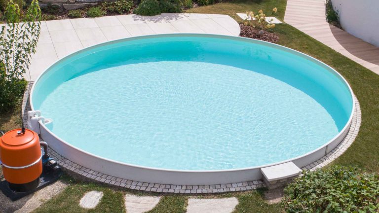 Rundpool, Folie sandfarben